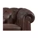 Waverly Caramel Leather 4 Piece Modular Sectional with Nailhead trim
