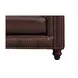 Waverly Caramel Leather 4 Piece Modular Sectional with Nailhead trim