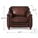 Bexley Caramel Leather Upholstered Accent Chair with Nailhead Trim