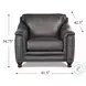 Bexley Ash Leather Upholstered Accent Chair with Nailhead Trim