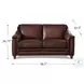 Bexley Caramel Leather 67" Loveseat with Nailhead Trim