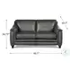 Bexley Ash Top Grain Leather Living Room Set