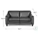 Bexley Ash Leather 67" Loveseat with Nailhead Trim