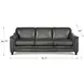 Bexley Ash Leather 92" Sofa with Nailhead Trim