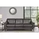 Bexley Ash Leather 92" Sofa with Nailhead Trim