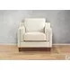 Isla Vanilla Leather Upholstered Accent Chair