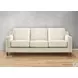 Isla Vanilla Leather 84" Sofa