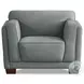 Preston Slate Gray Top Grain Leather Chair