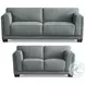 Preston Slate Gray Top Grain Leather Living Room Set