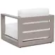 Tavira Stinson White Performance Fabric Upholstered Outdoor Arm Chair