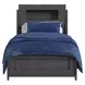 Darby Midnight Blue Twin Storage Panel Bed with USB Charging and LED