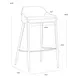 Glenwood Ivanhoe Pine Upholstered Bar Stool