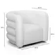 Curves Cream Performance Fabric Upholstered Swivel Accent Chair