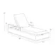 Tavira Lanikai Salt and Pepper Performance Fabric Upholstered Outdoor 82" Chaise Lounger