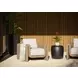 Ravina Louis Cream Performance Fabric Upholstered Outdoor Arm Chair