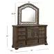 Durango Willadeene Brown 9 Drawer Dresser with Arched Mirror