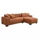 Carter Aumerry New Buck Rust 2 Piece Modular RAF Chaise Sectional with Pillows