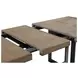 Eden Rustic Dune and Black 98" Extendable Rectangular Dining Table