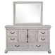 Bronwyn Alabaster 8 Drawer Dresser with Rectangular Mirror
