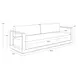 Ornelle Lanikai Salt and Pepper 89" Performance Fabric Outdoor Sofa
