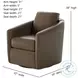 Daisey Passion Hickory Swivel Glider