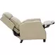 Nixon Barone Parchment Leather Push Thru The Arms Recliner
