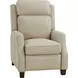 Nixon Barone Parchment Leather Push Thru The Arms Recliner
