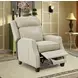 Nixon Barone Parchment Leather Push Thru The Arms Recliner