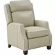 Nixon Barone Parchment Leather Push Thru The Arms Recliner