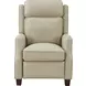 Nixon Barone Parchment Leather Push Thru The Arms Recliner