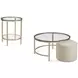 Anderson Antique Gold Round Glass Top End Table