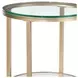 Anderson Antique Gold Round Glass Top End Table