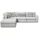 Contour Natural Off White 5 Piece Modular LAF Sectional with Pillows