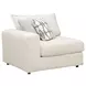 Contour Natural Off White 5 Piece Modular RAF Sectional with Pillows