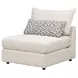 Contour Natural Off White 5 Piece Modular RAF Sectional with Pillows