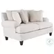 Hogan Cotton Off White Performance Fabric Living Room Set with Round Arm