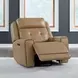 Worthington York Sand Leather Glider Power Recliner with USB Charging