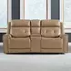 Worthington York Sand Leather 79" Zero Gravity Power Reclining Loveseat with Console and USB Charging