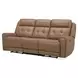 Worthington York Sand Leather 87" Zero Gravity Power Reclining Sofa with USB Charging