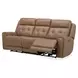 Worthington York Sand Leather 87" Zero Gravity Power Reclining Sofa with USB Charging