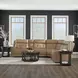 Worthington York Sand Leather 6 Piece Modular Power Reclining Sectional with USB Charging