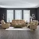 Worthington York Sand Leather Glider Power Recliner with USB Charging