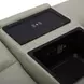 Carrington Baja Stone Leather 6 Piece Modular Zero Gravity Triple Power Reclining Sectional with Console and USB Charging