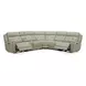 Carrington Baja Stone Leather 6 Piece Modular Zero Gravity Triple Power Reclining Sectional with Console and USB Charging