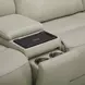 Carrington Baja Stone Leather 6 Piece Modular Zero Gravity Triple Power Reclining Sectional with Console and USB Charging