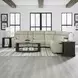 Carrington Baja Stone Leather 6 Piece Modular Zero Gravity Triple Power Reclining Sectional with Console and USB Charging