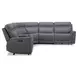 Cooper Blue Gray Leather 6 Piece Modular Power Reclining Sectional with USB Charging