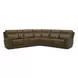 Cooper Camel Leather 6 Piece Modular Zero Gravity Triple Power Reclining Sectional with Console and USB Charging