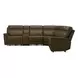 Cooper Camel Leather 6 Piece Modular Zero Gravity Triple Power Reclining Sectional with Console and USB Charging