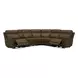 Cooper Camel Leather 6 Piece Modular Zero Gravity Triple Power Reclining Sectional with Console and USB Charging